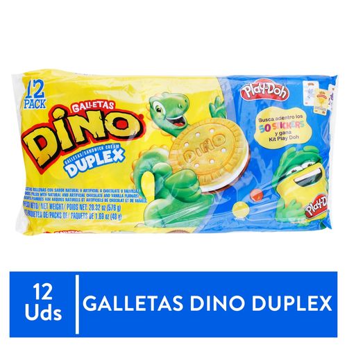 Galletas Dino, duplex -12 paquetes