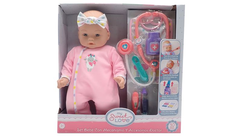 Muñeca con accesorios de doctora hotsell