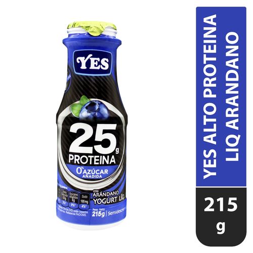 Yogurt líquido Yes alto en proteína arándano -215 g