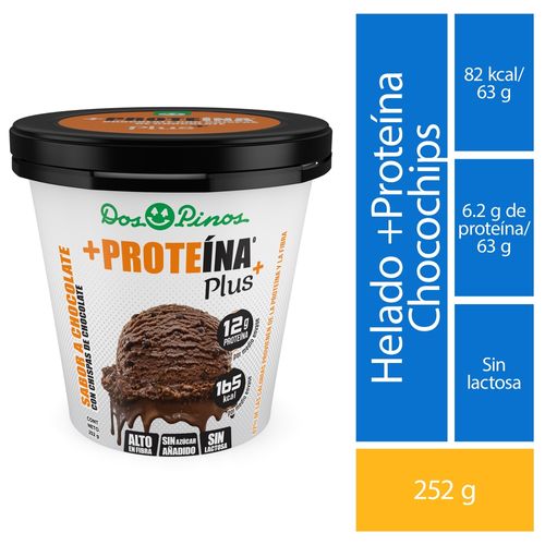 Helado Dos Pinos proteína chocolate con chispas de chocolate - 252 g