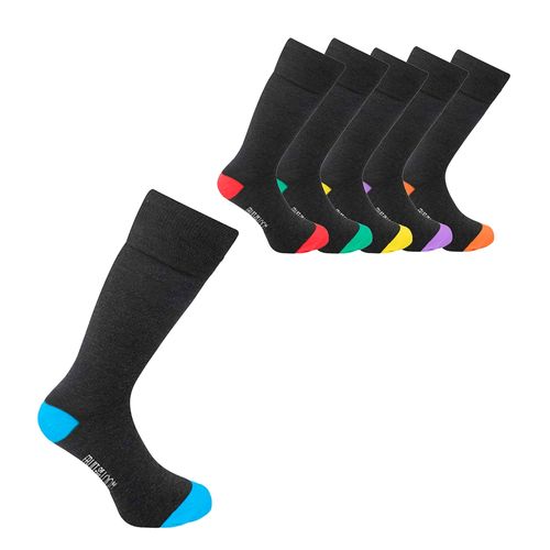 Calcetín Loom base oxford para caballero -6 pares