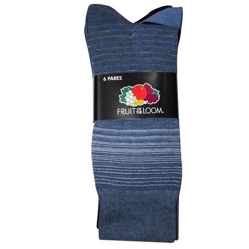 Calcetín Loom base jeans para caballero -6 pares