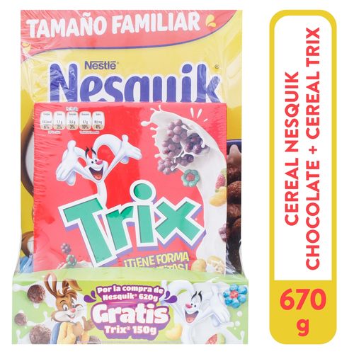 Pack Cereal Nesquik Y Trix 780 g