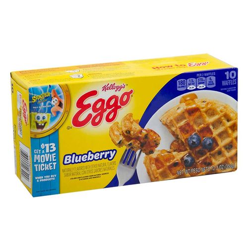 Waffles Kelloggs Eggo Blueberry - 350 g
