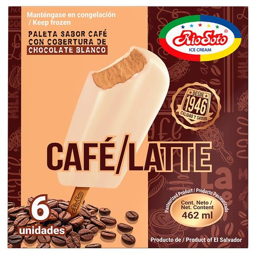 Riosoto Paleta Cafe Latte Six Pack 462ml