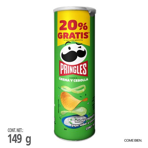 Papas Pringles Crema Y Cebolla 149 g
