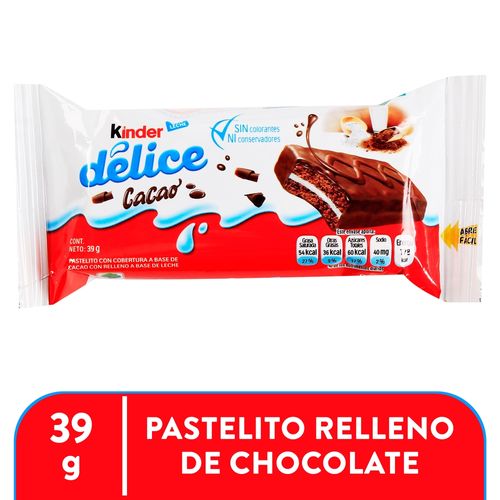 Pastelito Kinder Relleno Delice Chocolate - 39 g