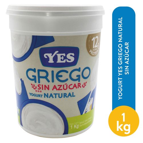 Yogurt Yes Griego, Sin Azúcar -1000 g