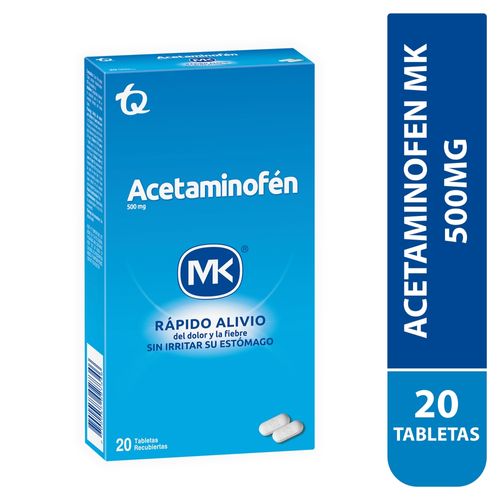 Acetaminofen Mk 500Mg 20 Tabletas