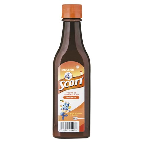 Complemento Nutricional Emulsión Scott  Para Niños Sabor Naranja, Frasco - 200 ml