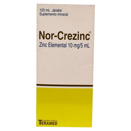 Jarabe Teramed Crezinc 10 mg - 120 ml