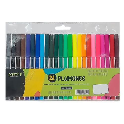 Plumones Parrot Finos 24 Unidades