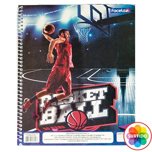 Cuaderno Facela De Espiral N3 Mate Rayado Grande