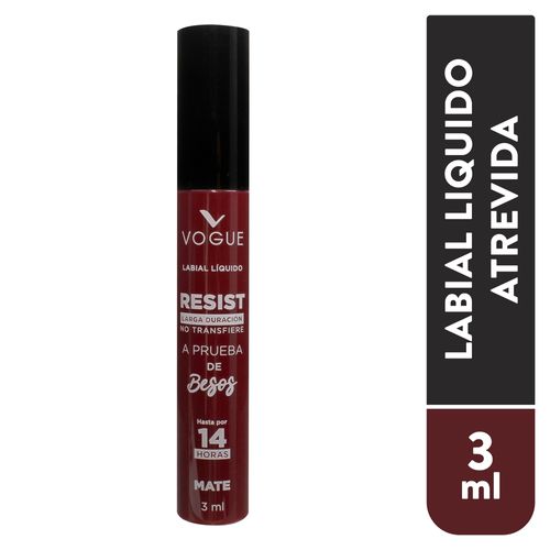 Vogue Labial Liquido Resist Atrevida