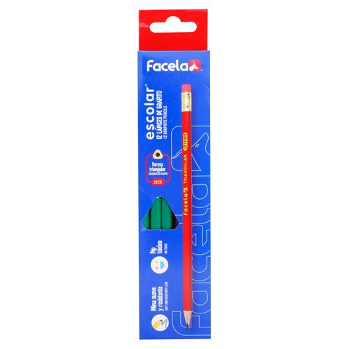 Lapiz Facela Triangular Docena