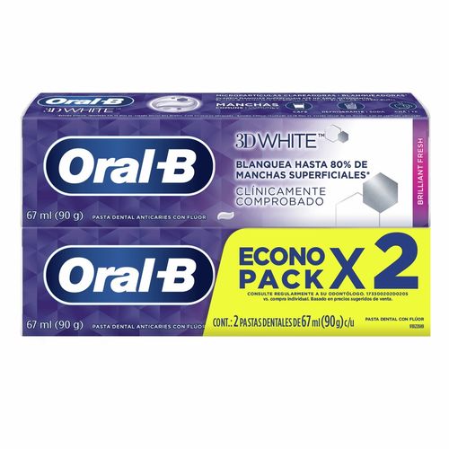 Oral B Pack Crema Dental 3dw 2x67ml 2pk