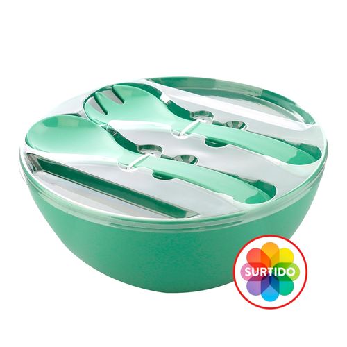 Ms Bowl Para Servir Con Set Cubiertos