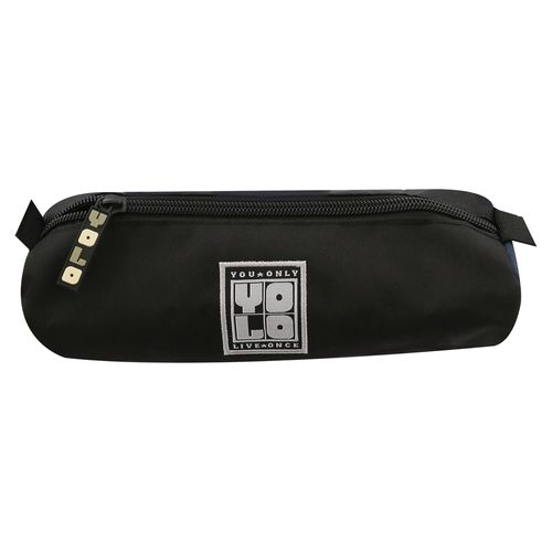 Cartuchera Rectang 1 Comp Negro