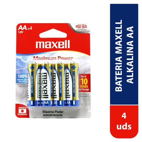 Batería Maxell alkalina AA -4 uds