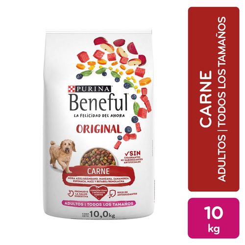 Alimento Perro Adulto Purina Beneful Original Carne 10 kg