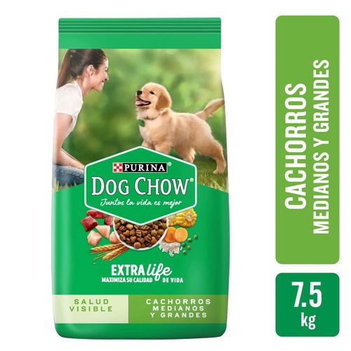 Alimento Perro Cachorro Purina Dog Chow Extra Life Medianos y Grandes 7.5 kg