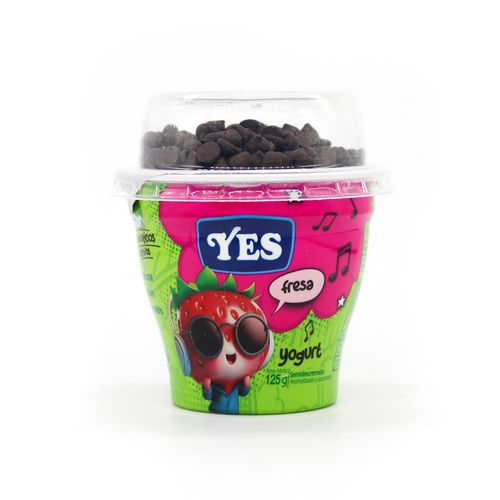 Yogurt Yes Fresa con topping -125 g