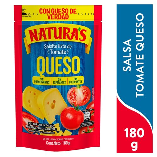 Salsa de Tomate Natura's con Queso - 180 g