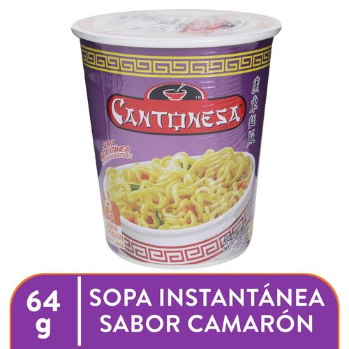 Sopa Cantonesa Camaron Vaso 12 Por - 65 g