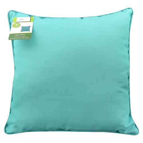 Cojín Mainstays cuadrado color aqua -40x40 cm