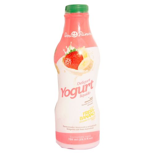 Yogurt Dospinos Fresa Banano 750 ml