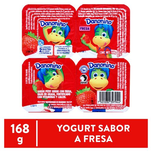 Yogurt Danone Sabor A Queso Y Fresa - 168 g