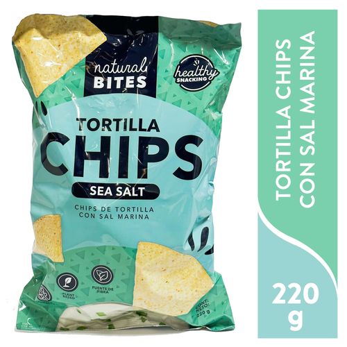 Chips de tortilla Natural Bites sal marina -220 g