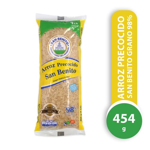 Arroz Precocido, San Benito, Grano extra largo - 454 g
