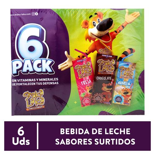 Bebida Shaka Laka Sabores Surtidos 6 Pack - 200 ml
