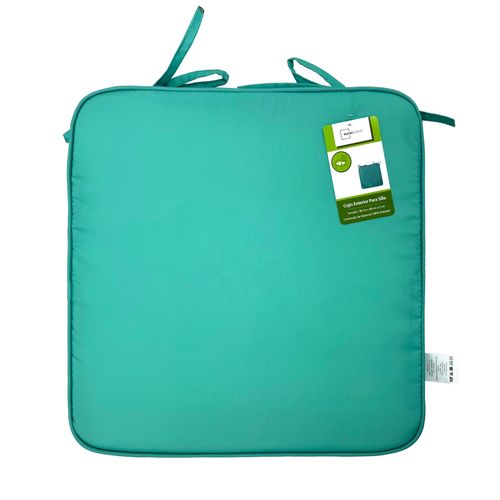 Cojín Mainstays para asiento color turquesa