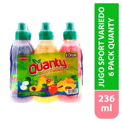 Jugo Quanty sport variado 6 pack -236 ml