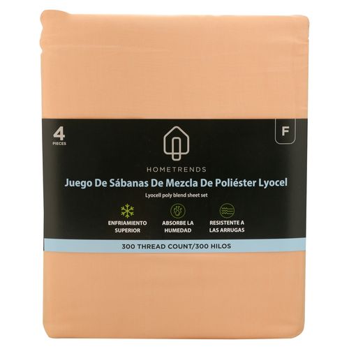 Set de sábanas Home Trends matrimonial peach - 4 Pzas