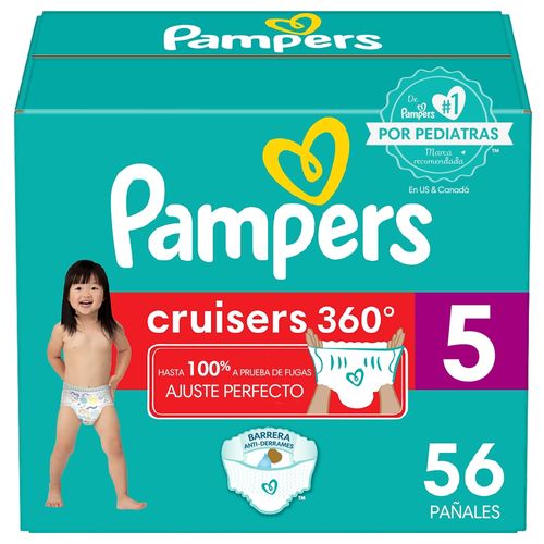 Pañales Pampers Cruisers 360 Pañales s5, Más De 12kg -  56 Uds