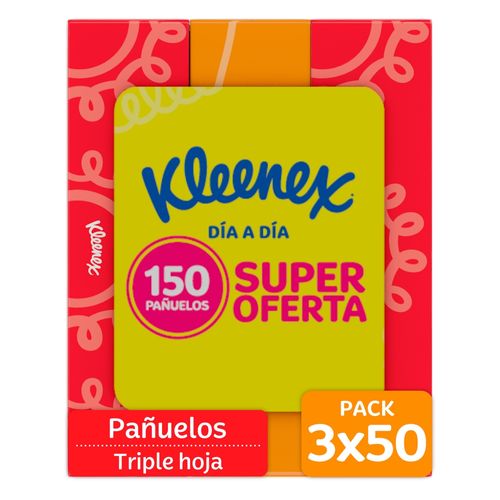 Pañuelos Faciales Kleenex - 3x50 Unidades