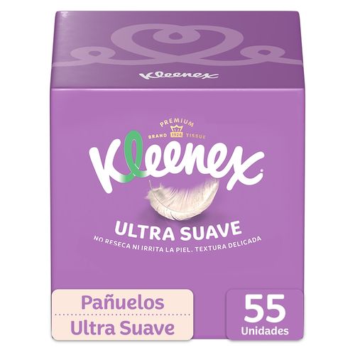 Pañuelos Faciales Kleenex Ultra Suave - 55 Unidades
