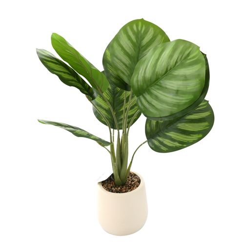 Ms Planta Artificial Maceta Blanca 42Cm