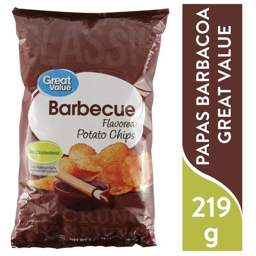 Snack Great Value Papas Sabor a Barbacoa - 219 g