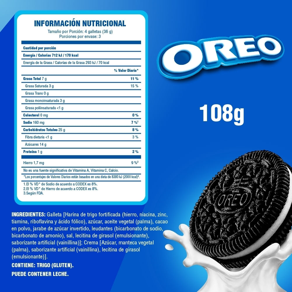 Comprar Galleta Oreo de chocolate tubo - 108 g | Walmart El Salvador ...