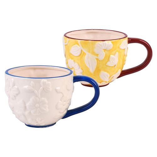 Ms Taza De Ceramica Embosada 3D 15Onz