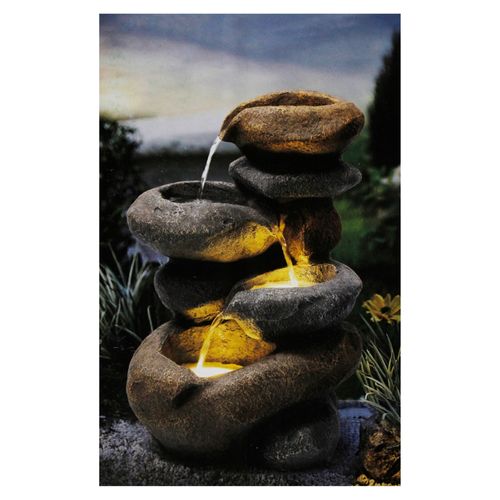 Ht Fuente Para Jardin Piedras 38Cm