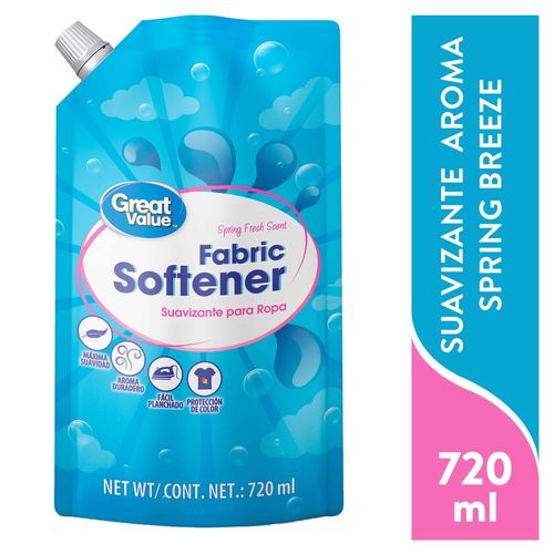 Suavizante Great Value Cuidado Avanzado aroma Spring Breeze -720 ml