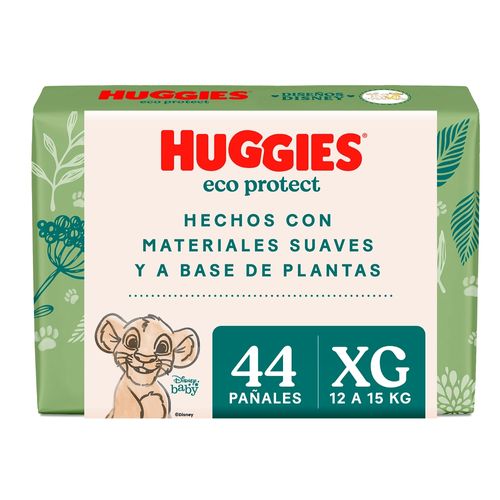 Pañales Huggies eco protect talla XG - 44 Pzas