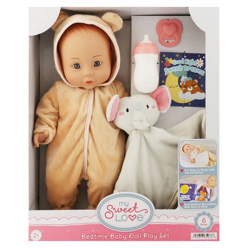 Muñeca My Sweet Love Sleep Time Baby Doll Playset - 14 pulgadas