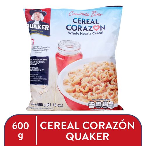 Cereal Quaker Corazón Entero - 600 g