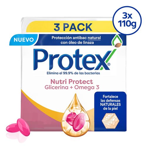 Jabón Protex Omega3 3 Pack - 660 g